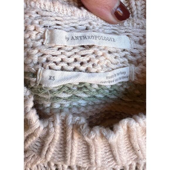 Anthropologie Cream Scalloped Sleeveless Sweater Vest - Picture 7 of 10